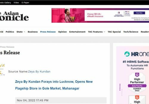 Zeya by Kundan forays into Lucknow, opens new flagship store in Gole Market, Mahanagar